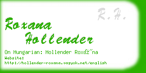 roxana hollender business card